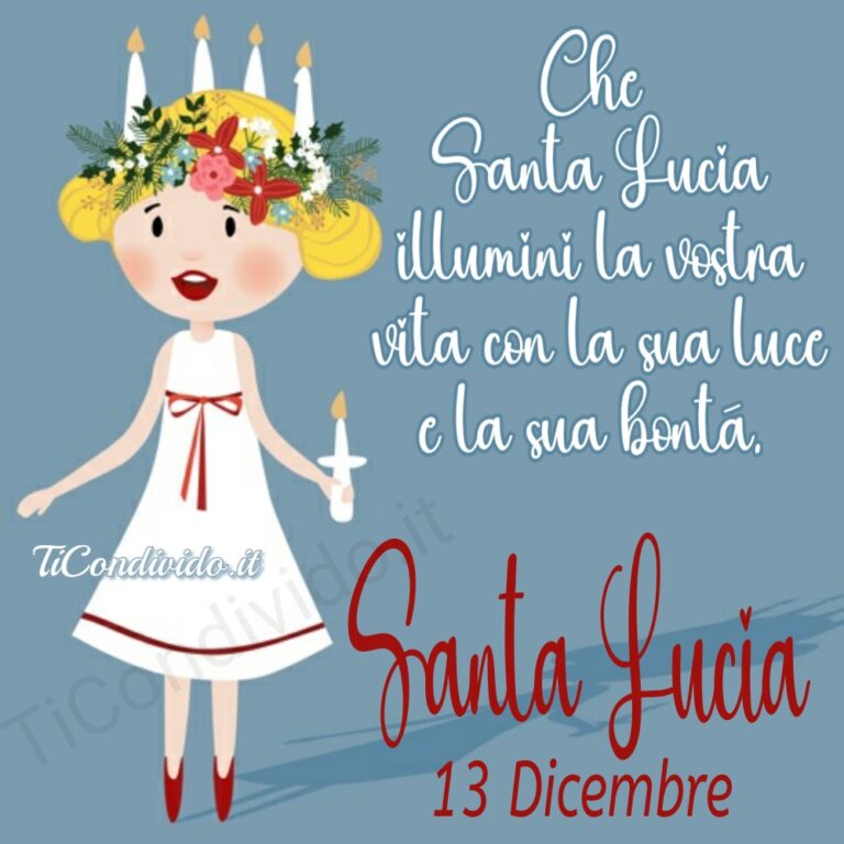 Immagini Santa Lucia per augurare buon onomastico.